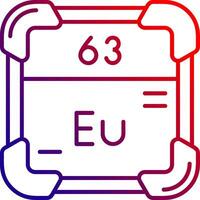 Europium Line gradient Icon vector