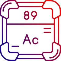 Actinium Line gradient Icon vector