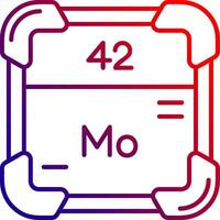 Molybdenum Line gradient Icon vector