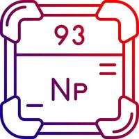 Neptunium Line gradient Icon vector