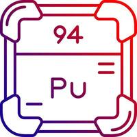 Plutonium Line gradient Icon vector