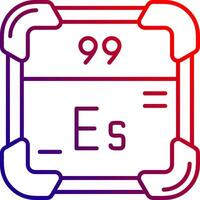 Einsteinium Line gradient Icon vector