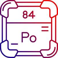 Polonium Line gradient Icon vector