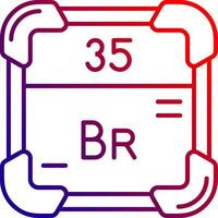 Bromine Line gradient Icon vector