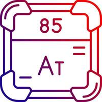 astatine línea degradado icono vector