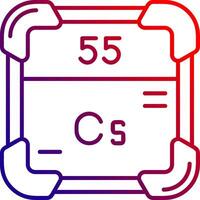 Cesium Line gradient Icon vector