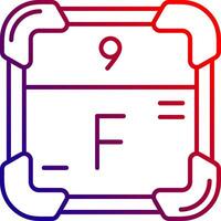 Fluorine Line gradient Icon vector