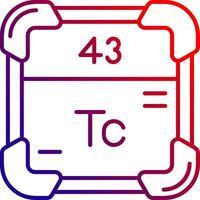 Technetium Line gradient Icon vector