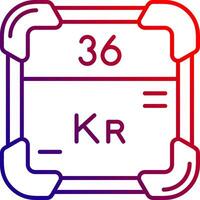 Krypton Line gradient Icon vector