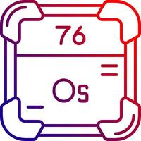 Osmium Line gradient Icon vector