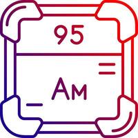 Americium Line gradient Icon vector