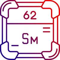 Samarium Line gradient Icon vector