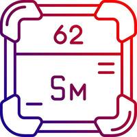 Samarium Line gradient Icon vector