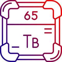 Terbium Line gradient Icon vector