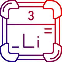 Lithium Line gradient Icon vector