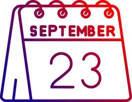 23rd of September Line gradient Icon vector