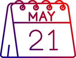 21st of May Line gradient Icon vector