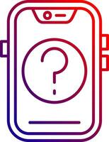 Question Line gradient Icon vector