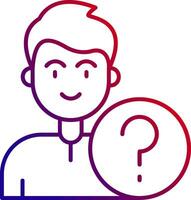 Question Line gradient Icon vector