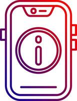 Info Line gradient Icon vector