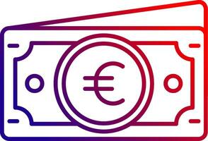 Euro Line gradient Icon vector