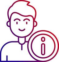 Info Line gradient Icon vector