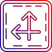 Intersect Line gradient Icon vector