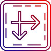 Intersect Line gradient Icon vector