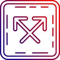 Intersect Line gradient Icon vector