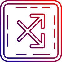 Intersect Line gradient Icon vector