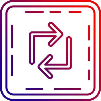 Loop Line gradient Icon vector