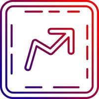 Trend Line gradient Icon vector