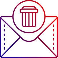 Dustbin Line gradient Icon vector