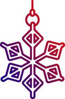 Snowflake Line gradient Icon vector