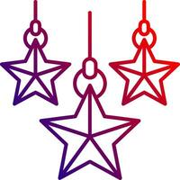 Christmas star Line gradient Icon vector