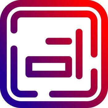 Right alignment Line gradient Icon vector