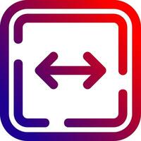 Left and right arrow Line gradient Icon vector