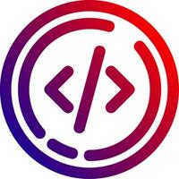 Code Line gradient Icon vector