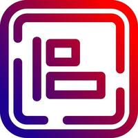 Right align Line gradient Icon vector