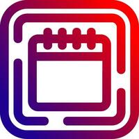 Calendar Line gradient Icon vector