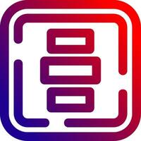 Horizontal Alignment Line gradient Icon vector