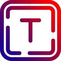 Letter t Line gradient Icon vector