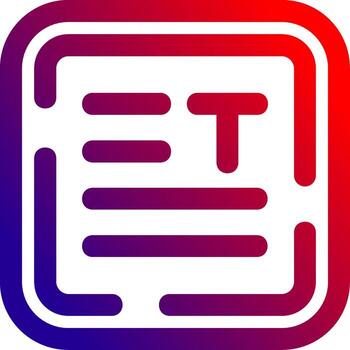 Align text Line gradient Icon vector