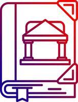 Banking Line gradient Icon vector