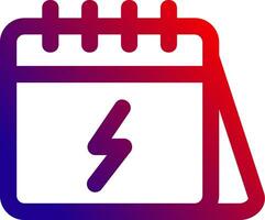 Calender Line gradient Icon vector