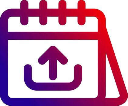 Upload Line gradient Icon vector