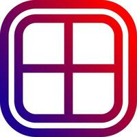 Layout Line gradient Icon vector