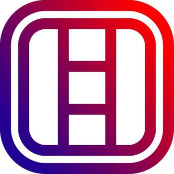 Layout Line gradient Icon vector