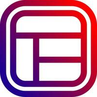 Layout Line gradient Icon vector