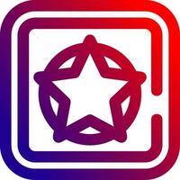 Star Line gradient Icon vector